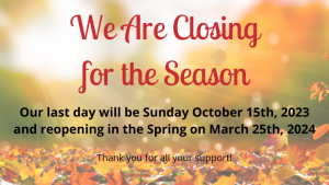 Wes' Chips - Closing for the Season